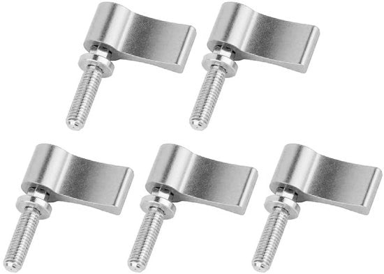 Viti Regolabili in Alluminio - M5 17mm Boccole - Maniglia in Alluminio - Ruote in Acciaio - Resistente all'Ossidazione - Facile da Usare - Design Ergonomico - Viti a Manubrio