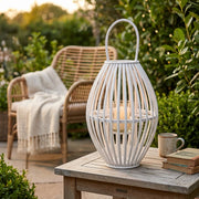 Lanterna in Vimini in Vimini Vetro cm 14 5x14 5x50 - MARLY