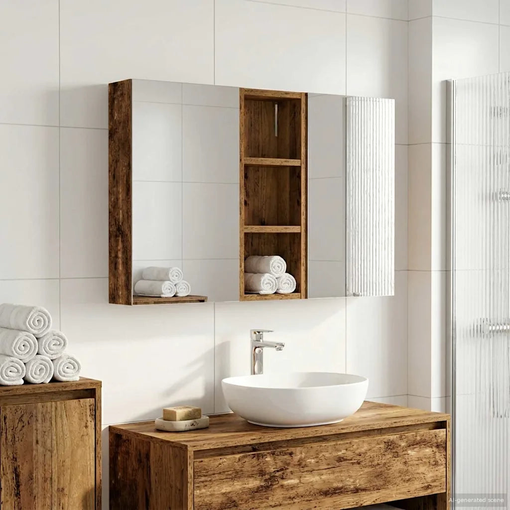 Set di Armadi da Bagno con lo scaffale 3 pcs 80 x 10,5 x 50 cm 3403654