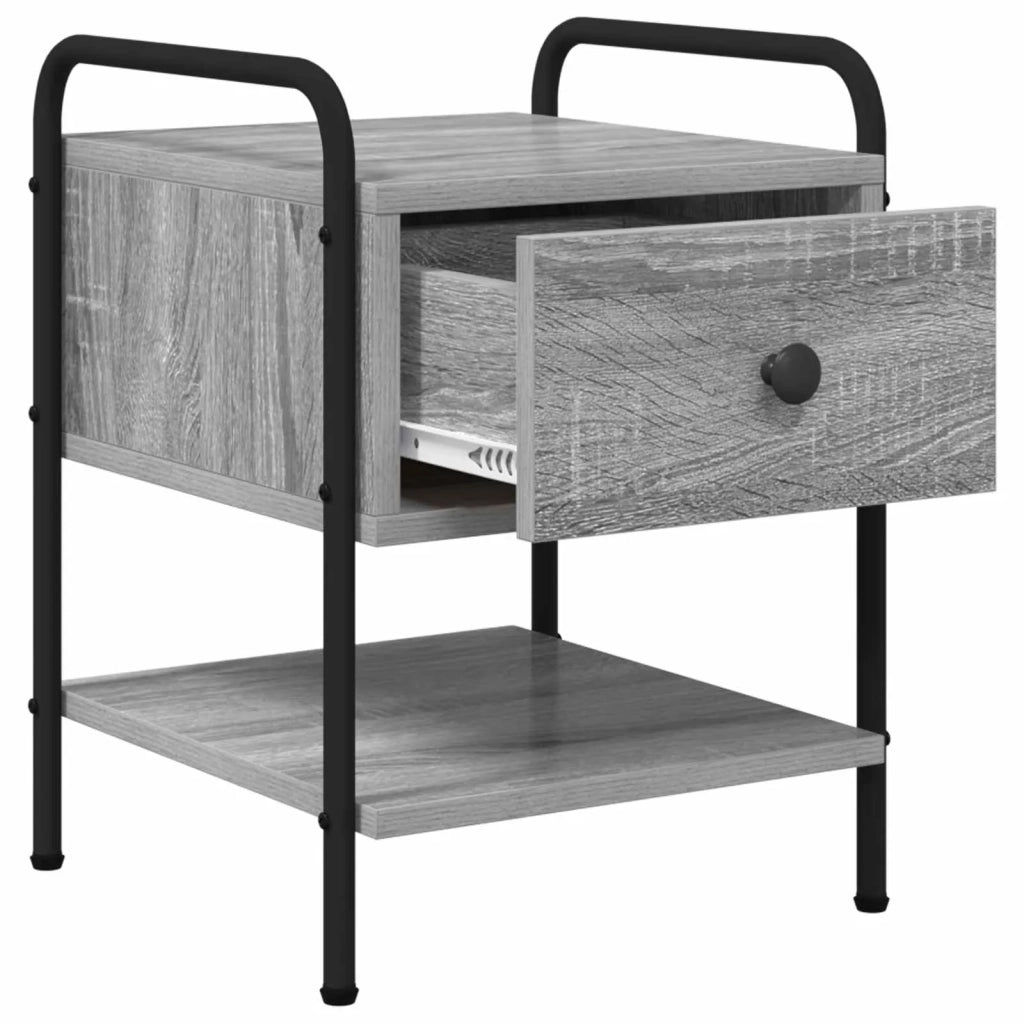 Armadio da Notte 2 pz Sonoma grigio 35 x 36,5 x 47 cm 8007666