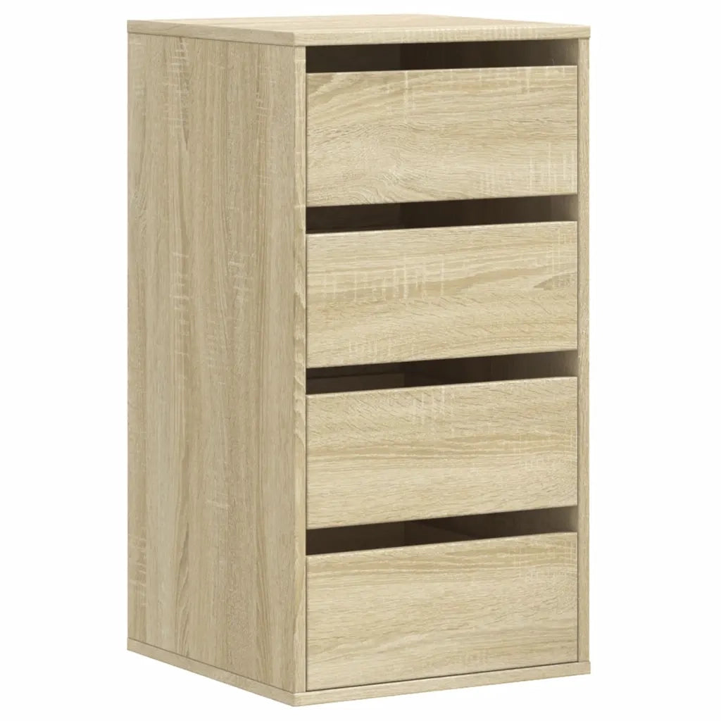 Cassettiera Angolare Rovere Sonoma 40x41x76cm Legno Multistrato