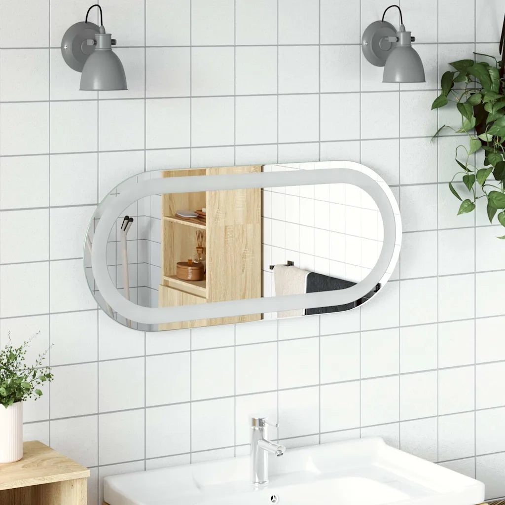 Specchio da Bagno LED 70x30 cm Ovale 353284