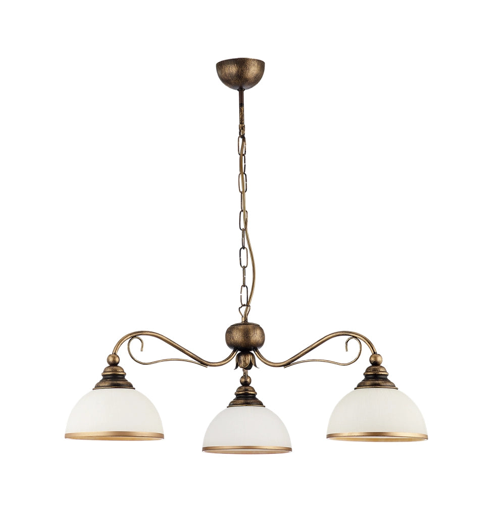 Lampada a sospensione retro bronzo patinato 3xE27 XSARA Jupiter