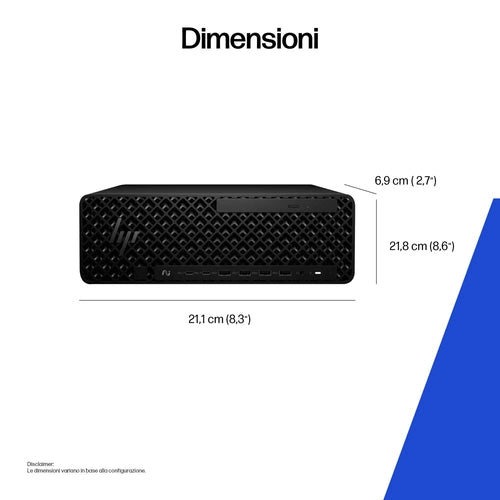 HP Z2 SFF G1i Workstation Desktop Intel Core Ultra 7 265 32 GB DDR5-SDRAM 1 TB SSD Windows 11 Pro Stazione di lavoro AI Workstation, AI PC Nero