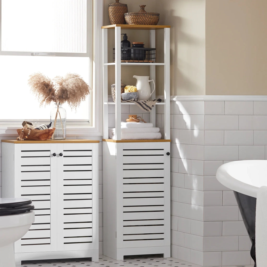 Mobile Alto Colonna Bagno Salvasapzio Mobile Bagno Mobiletto Cucina Armadio Bagno BZR43-W