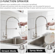 Cranio da cucina con lavabo, crano da cucina moderno estraibile con un maniglione di acciaio inox e nichel