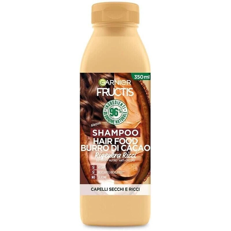GARNIER FRUCTIS SHAMPOO PER CAPELLI SECCHI E RICCI 350 ML BURRO DI CACAO