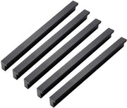 Pacchetto di 10 maniglie in alluminio leggero - nero - maniglie per cassetti - maniglie per mobili - alta qualità - lunghezza totale 202mm