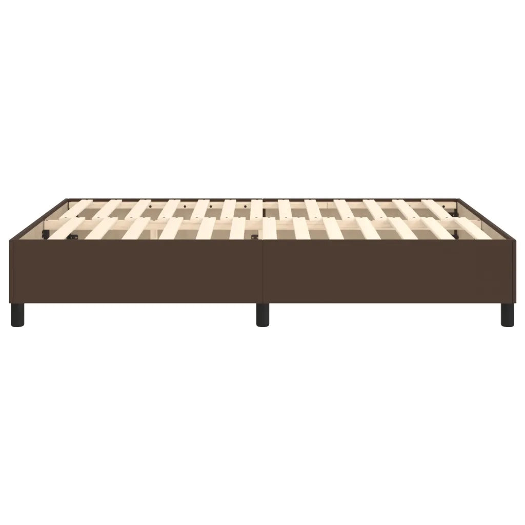 Struttura Letto a Rete a Molle Marrone 140x190 cm in Similpelle 3121044
