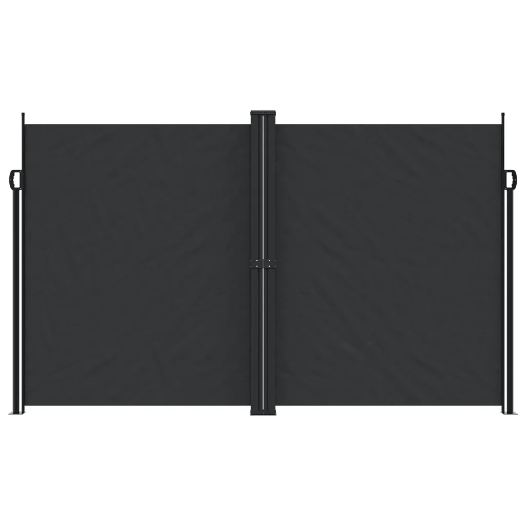 Tenda da Sole Laterale Retrattile Nera 200x1200 cm 4004849