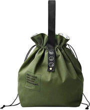 Borsa picnic portatile 9L, borsa bento, borsa in tessuto riutilizzabile, borsa con box bento isolante, borsa per lavoro, scuola e viaggio (verde)