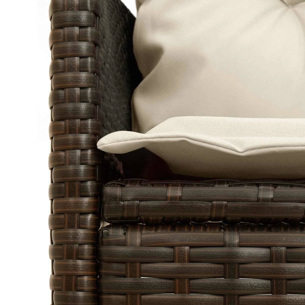 Set Divano da Giardino con cuscino 2 pcs polyrattan