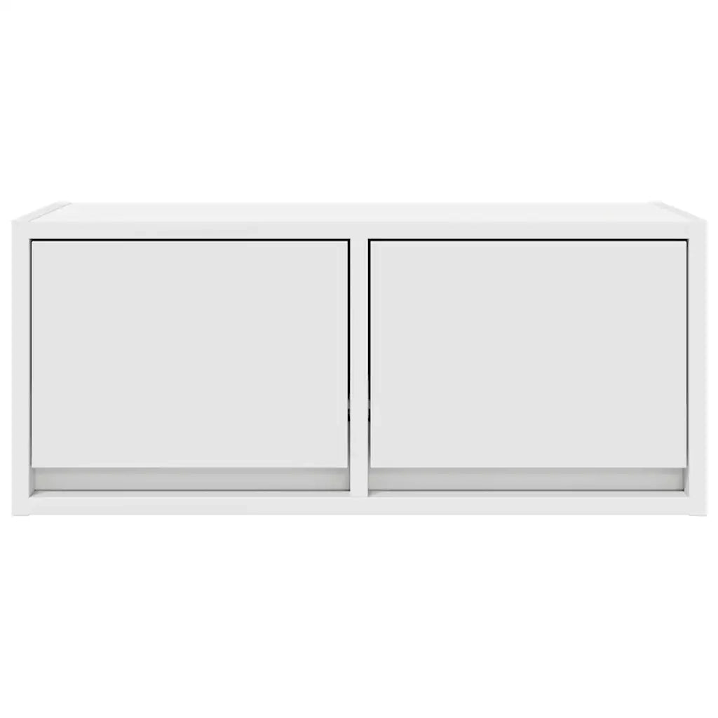 Mobili TV a Parete 2pz Bianchi 60x31x25,5 cm Legno Multistrato 861491