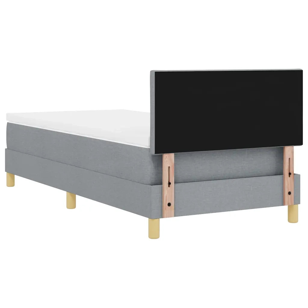 Letto a molle con cuscino Grigio chiaro 100 x 200 cm Tessuto 3338972