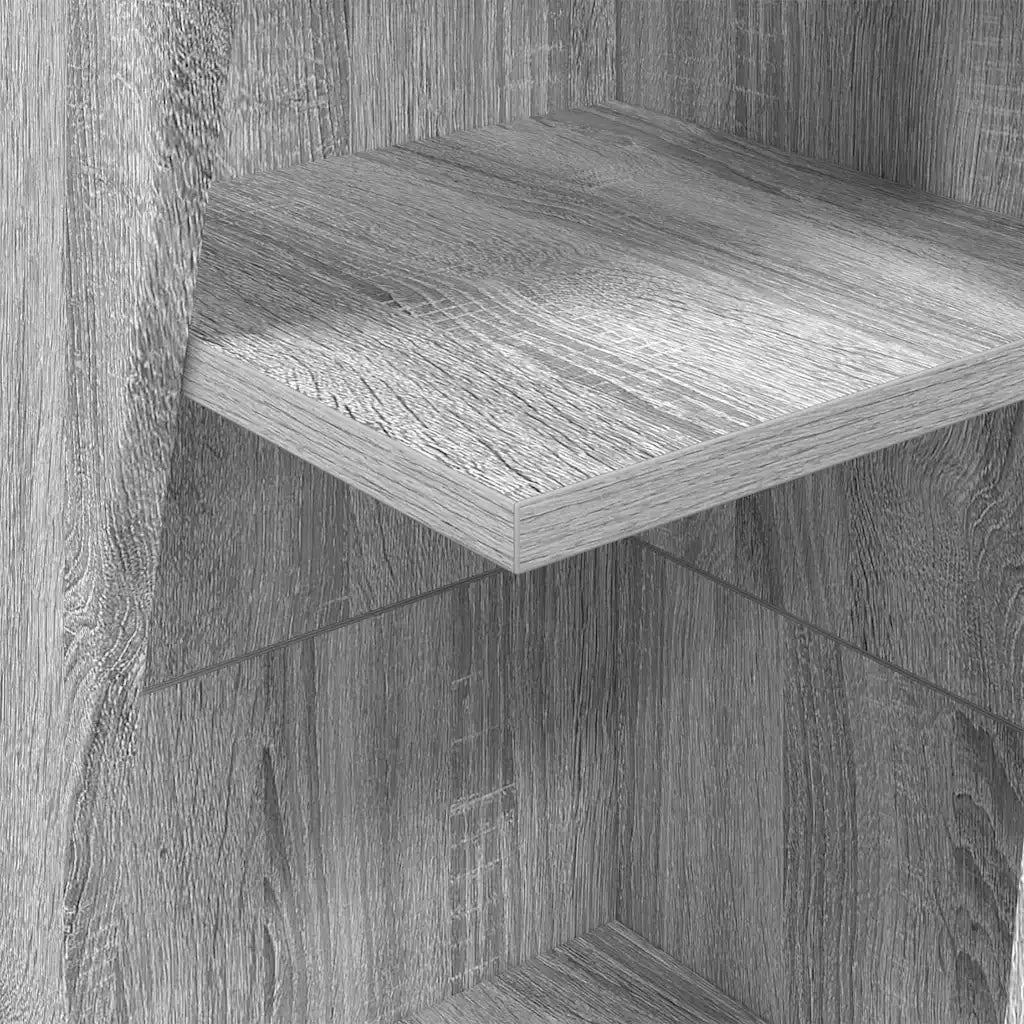 Mobile angolare Grigio Sonoma 27,5x27x140cm Legno multistrato