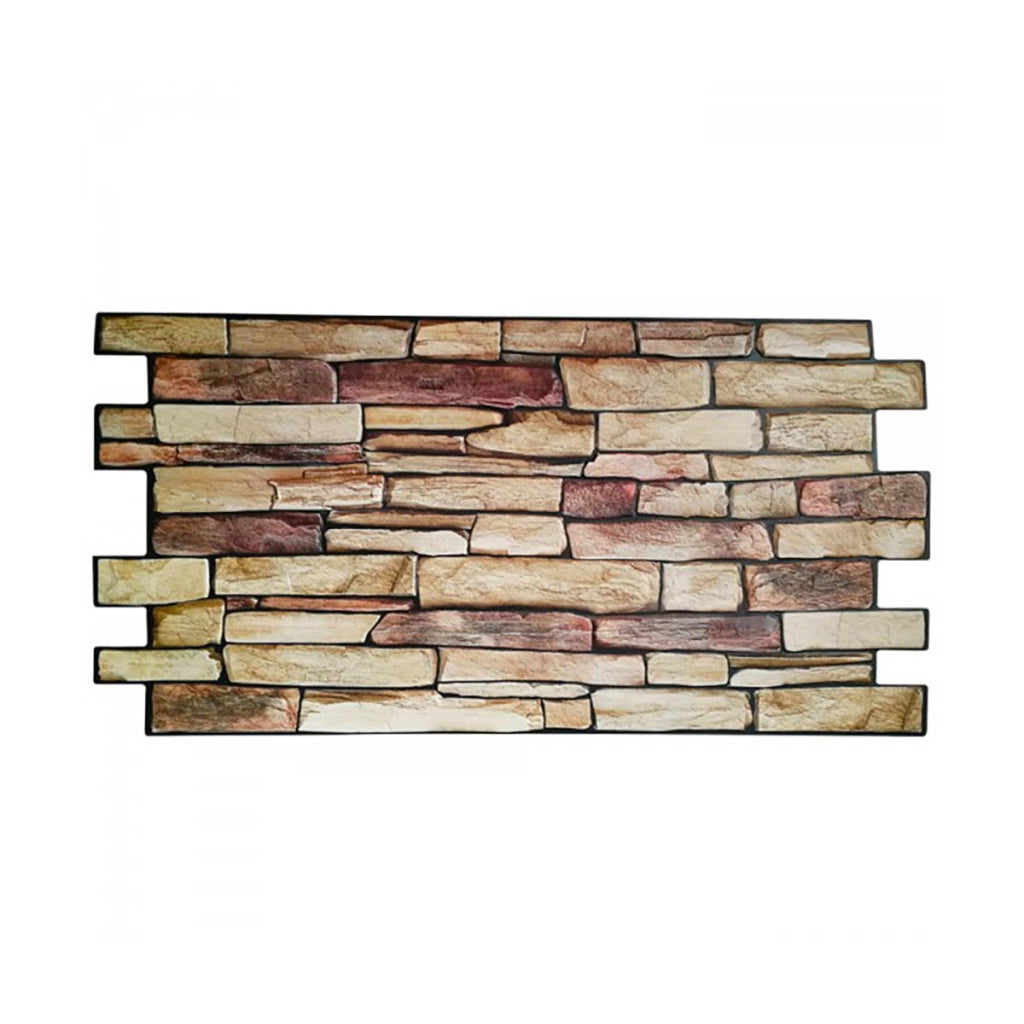 PIETRA DI PERSIA - Pannello parete in PVC finta pietra effetto 3D copri muffa 98x48cm 2 Pz 1Mq