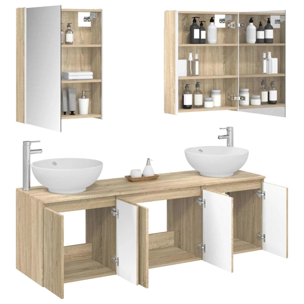 Set di Armadi da Bagno 5 pcs Rovere Sonoma Legno ingegnerizzato 3406489