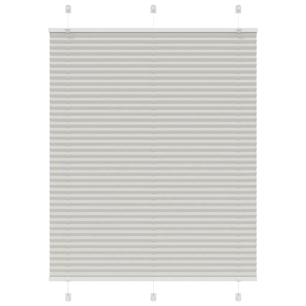 Tenda Plissettata Grigio Chiaro 105x100 cm Larghezza Tessuto