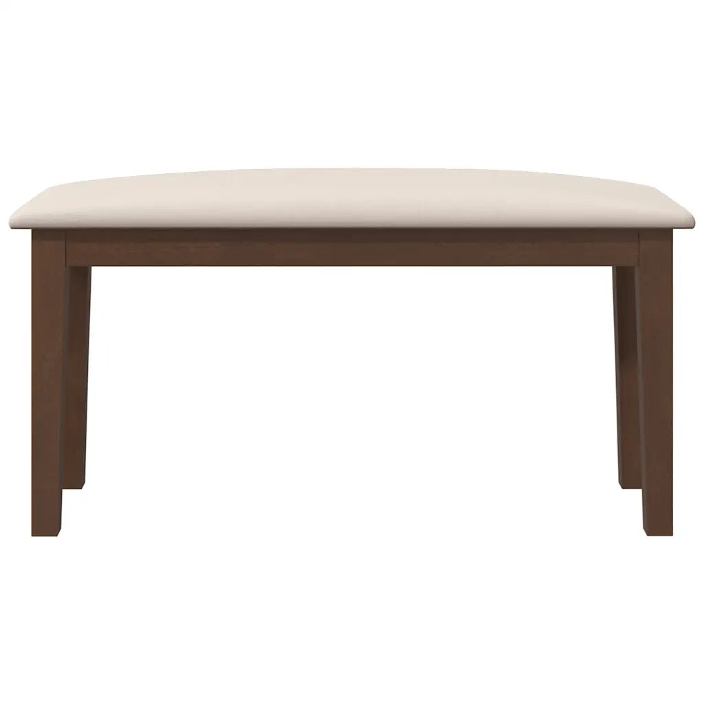 Panca 90 cm Marrone in Legno Massello di Hevea