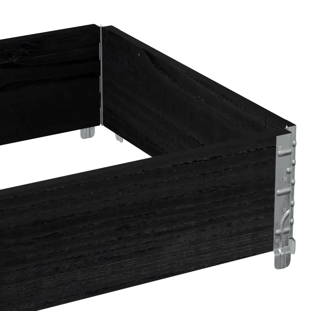 vidaXL Paretale per Pallet Nero 80x60 cm in Legno Massello di Pino