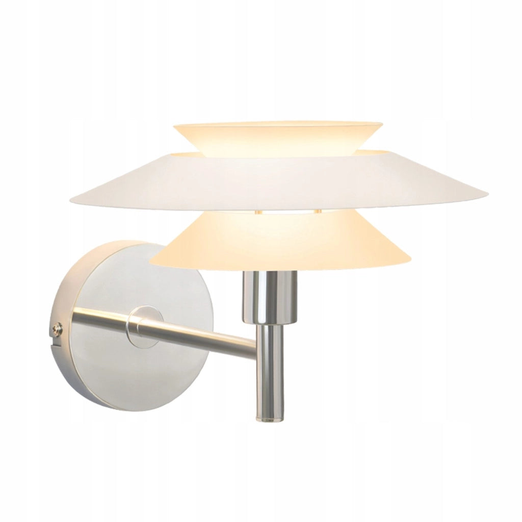 ZMH Applique da parete per camera da letto in metallo bianco Design moderno per corridoio 25W senza lampadina