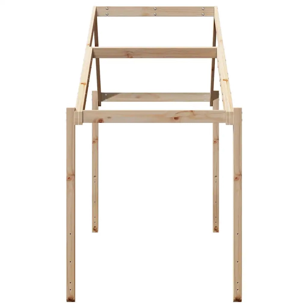 Tetto per Letto Bambini 203x95,5x142 cm Legno Massello di Pino