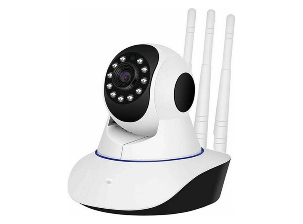 Telecamera IP Wi-Fi Motorizzata da Interno Smart Camera di Sicurezza Wireless con Tripla Antenna Risoluzione HD Visione Notturna e Tracciamento Movimento