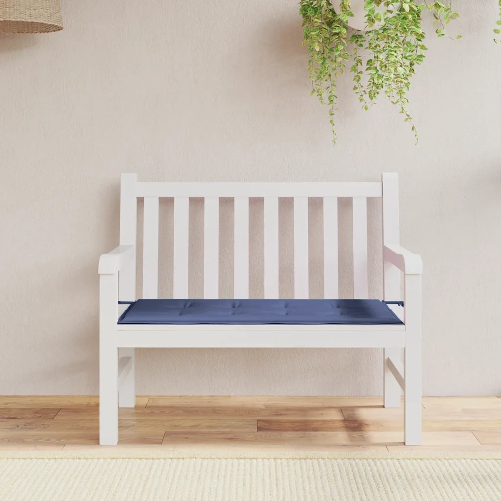 Cuscino Panca da Giardino Blu Marino 120x50x4 cm Tessuto Oxford 378475