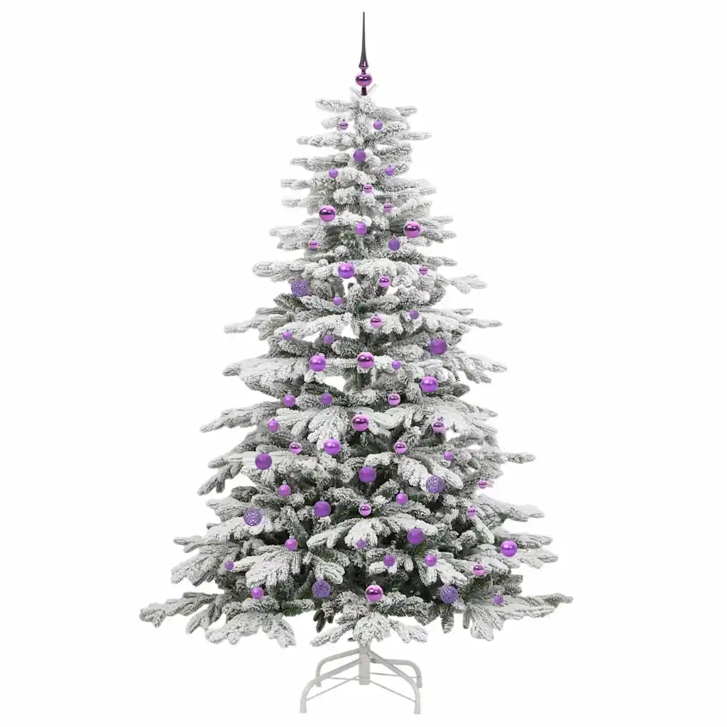 Albero di Natale | Decorazioni natalizie Artificiale con Rami Pieghevoli Bianco 210 cm
