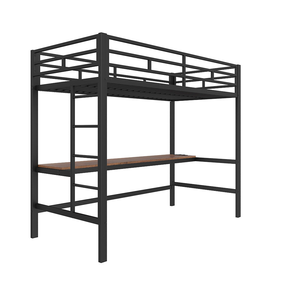 Letto mezzanino smart 90x200cm - Xylo - nero, app-compatibile, EN747