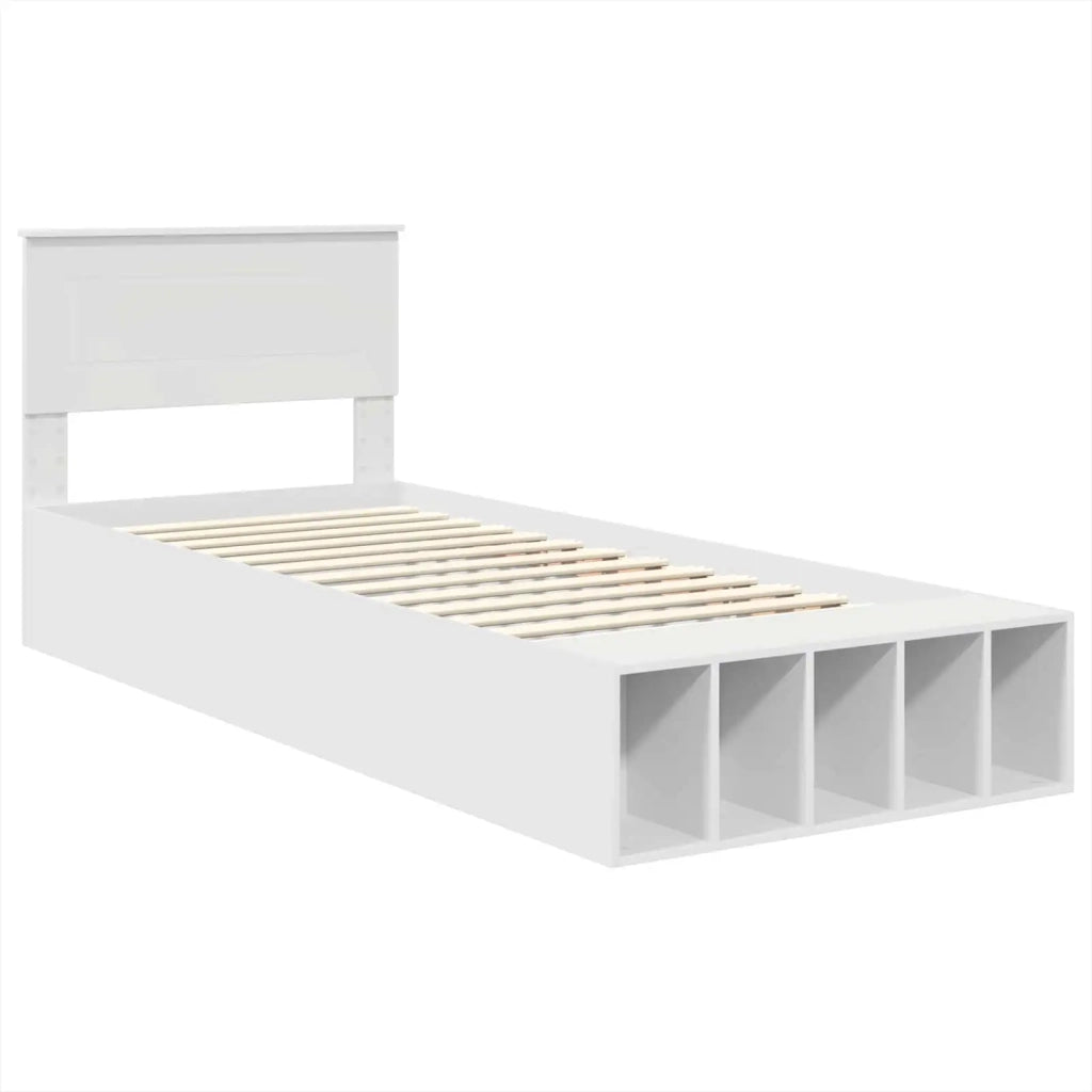 Struttura del letto Bianco 75 x 190 cm Legno multistrato