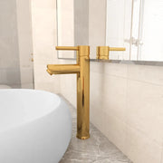 Rubinetto Miscelatore da Bagno Oro 12x30 cm 149089
