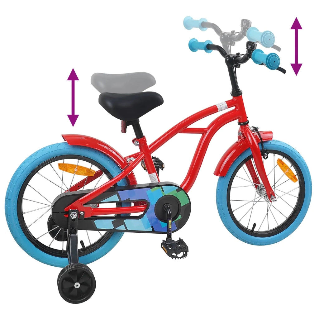 Bicicletta per Bambini | Bici per bambini 16 Pollici per bambini di 4-6 anni Rosso