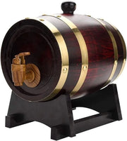 Vasca in Legno - 3L - Rovere - Vintage - Vasca per Birra - Birra Tap - Dispensatore di Bevande - Bevanda Tap - Tap per Casa - Ideale per Vino, Birra, Whisky, Rum e altre diverse Bevande Forti