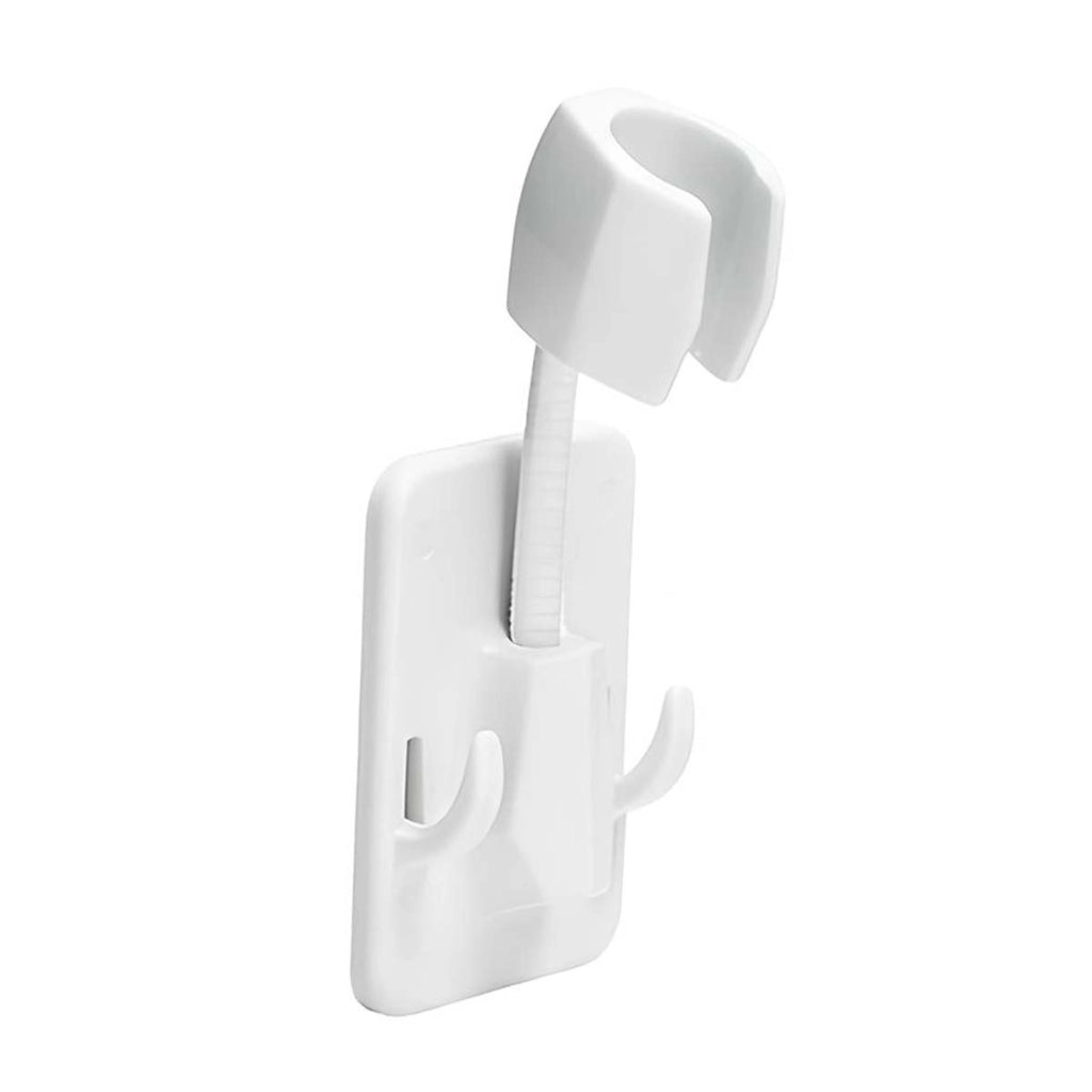 Supporto per Doccia senza Perforazione Fissaggio Adesivo Orientabile 360° Bianco Avizar
