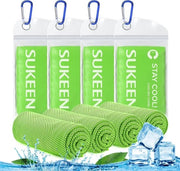 Set di 4 asciugamani rinfrescanti (101,6 x 30,5 cm) per sport, asciugamani rinfrescanti per tennis e fitness