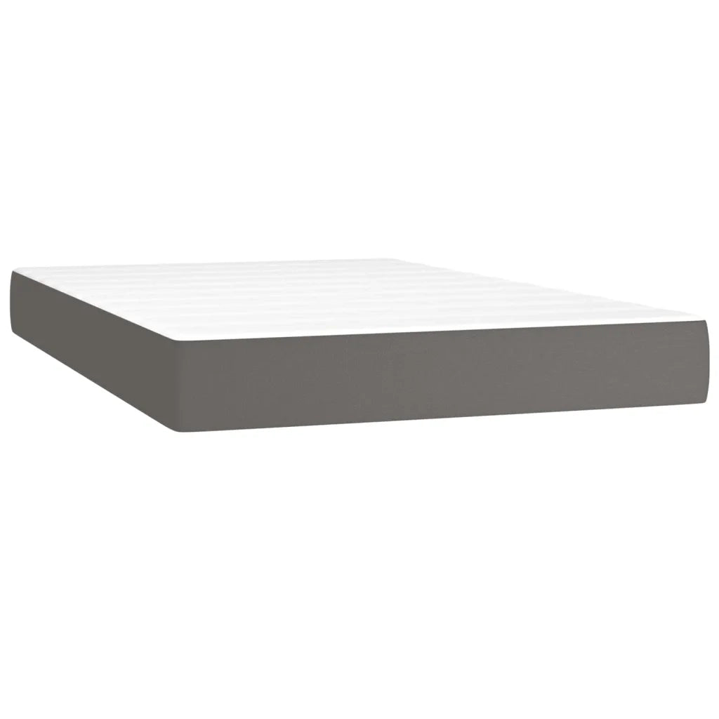 Giroletto Molle con Materasso e LED Grigio 120x200cm Similpelle 3134157