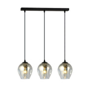 Lampada a sospensione Emibig Istar 3 3xE27 nera vetro