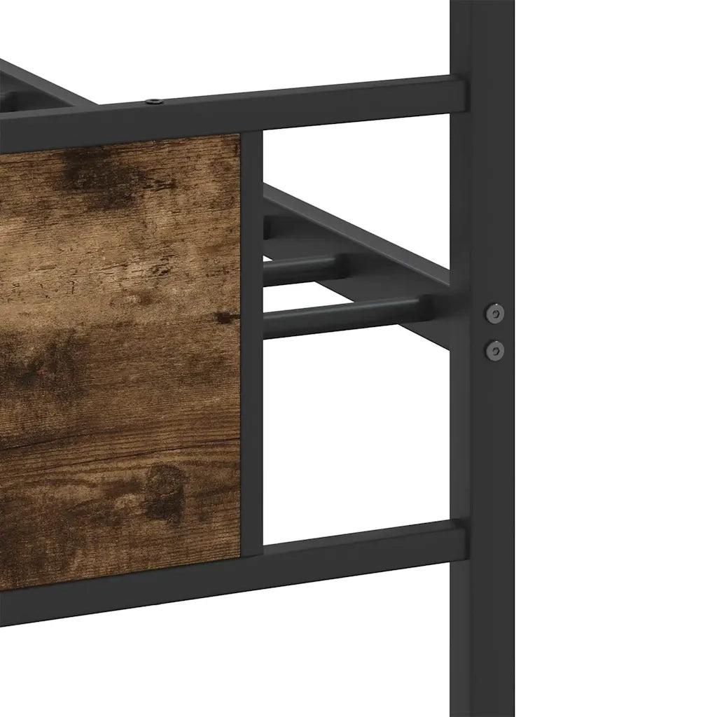 vidaXL Giroletto senza Materasso Rovere Fumo 90x190 cm in Truciolato