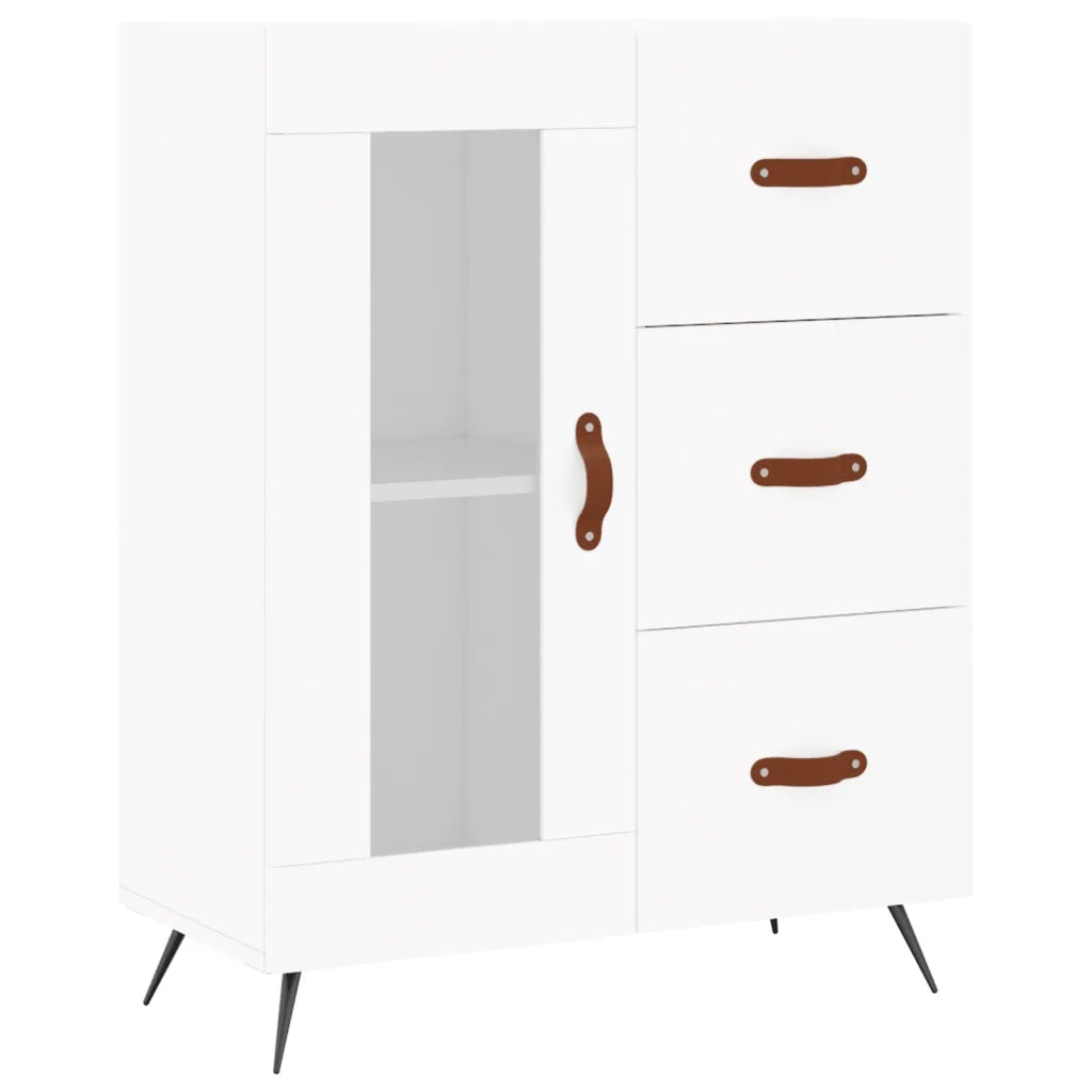 Credenza | Madia | Buffet da pranzo | Armadio da pranzo Bianca 69,5x34x180 cm in Legno Multistrato