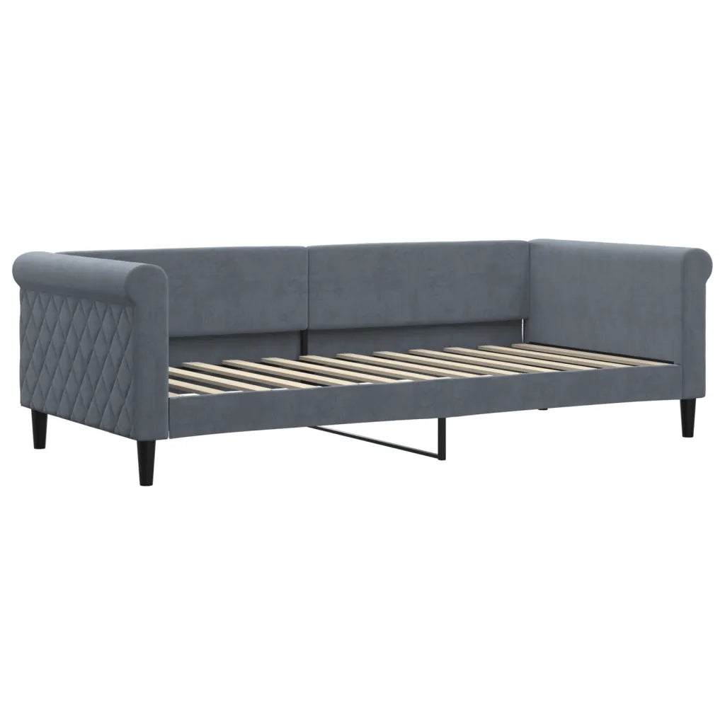 Divano Letto con Letto Estraibile-Sofa Letto-Daybed Grigio Scuro 90x200cm Velluto 530138