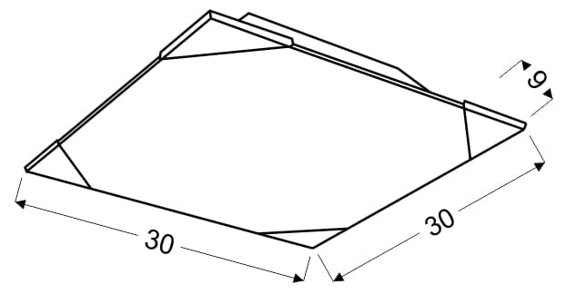 Plafoniera Candellux Cedra 10-05458 argento 2xE27 quadrata