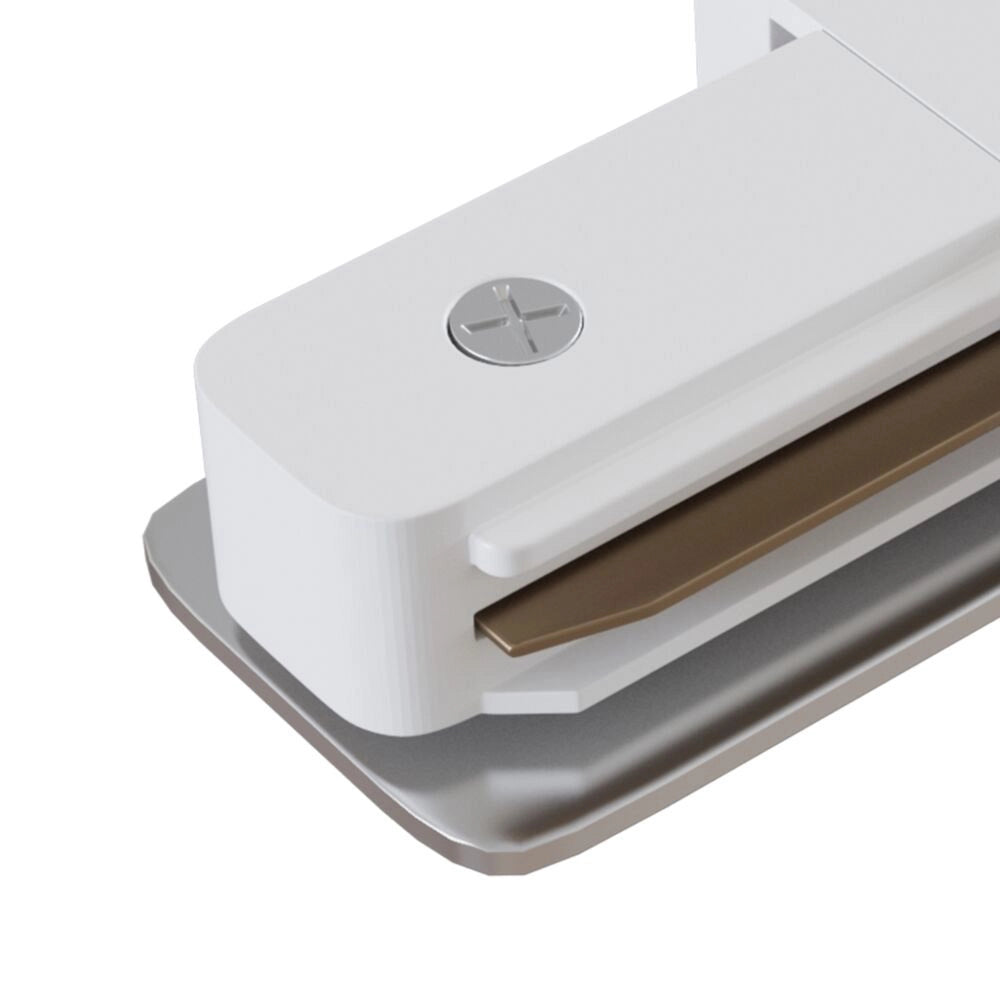 Connettore Bilaterale Per Binario In Alluminio Bianco