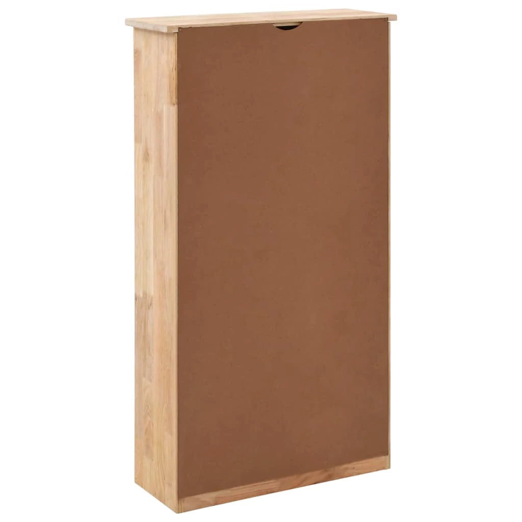 Scarpiera mobiletto portascarpe mobile per ingresso/corridoio/soggiorno 55 x 20 x 104 cm legno massello di noce marrone 02_0021391