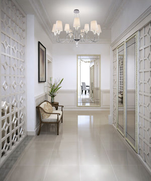 Lampadario Modern in Metallo Florero Cromo