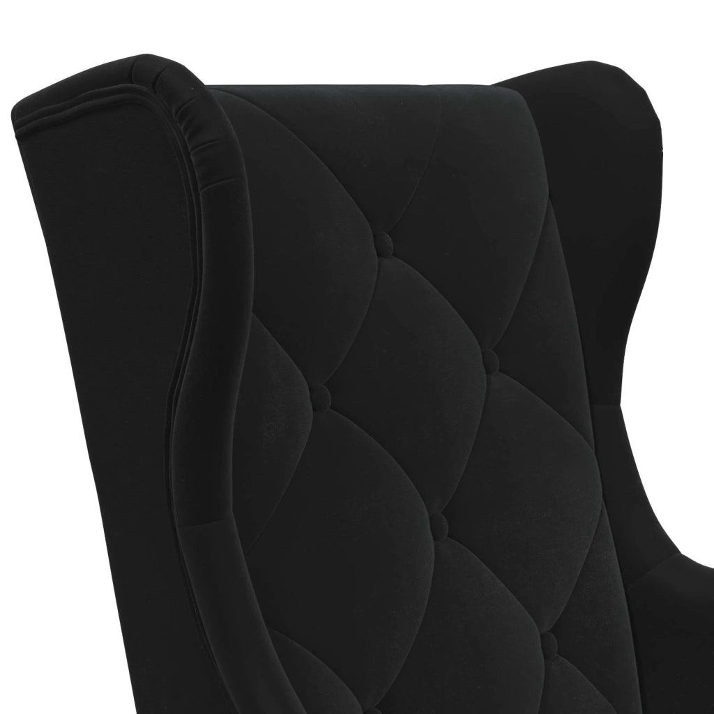 Divano Sedia-Poltrona-Poltroncina Nero Velluto 485549