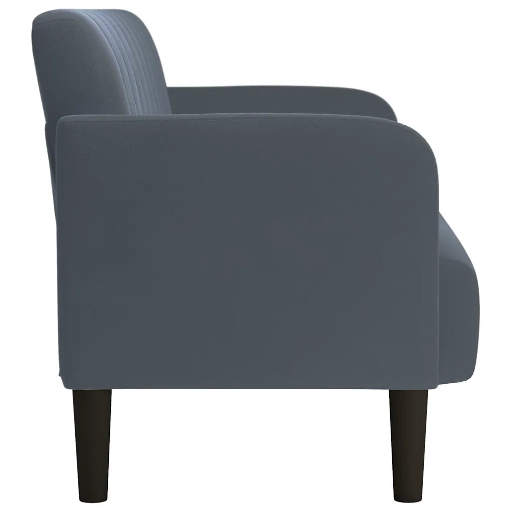 Divano Divanetto Grigio Scuro 109 cm in Velluto 4100588