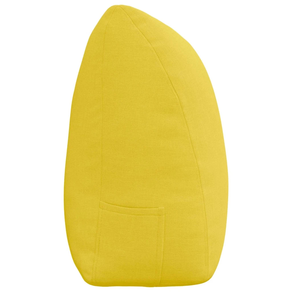Cuscino per Schiena Giallo Chiaro 200 x 24 x 50 cm Tessuto 42014595