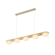 Lampada sospesa Glowbells 5xG9 bianca vetro Rabalux