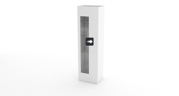 Vetrina 1 Anta 45x 34x162 cm Daiquiri Bianco Lucido